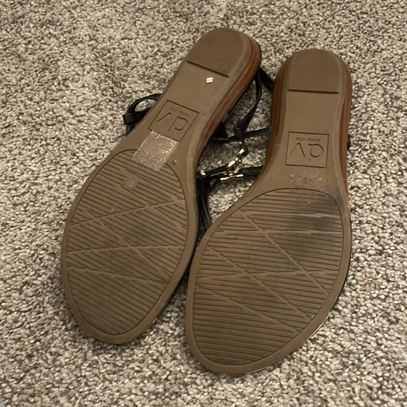 Dolce Vita Black & Gold Sandals - Picture 2 of 5